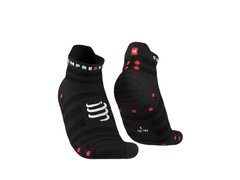 Носки Compressport Pro Racing Socks V4.0 Ultralight Run Low, Black/Red, T1 (CMS XU00051B 906 0T1)