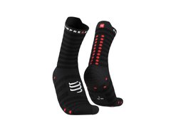Носки Compressport Pro Racing Socks V4.0 Run High, Black/Red, T1 (XU00046B 906 0T1)
